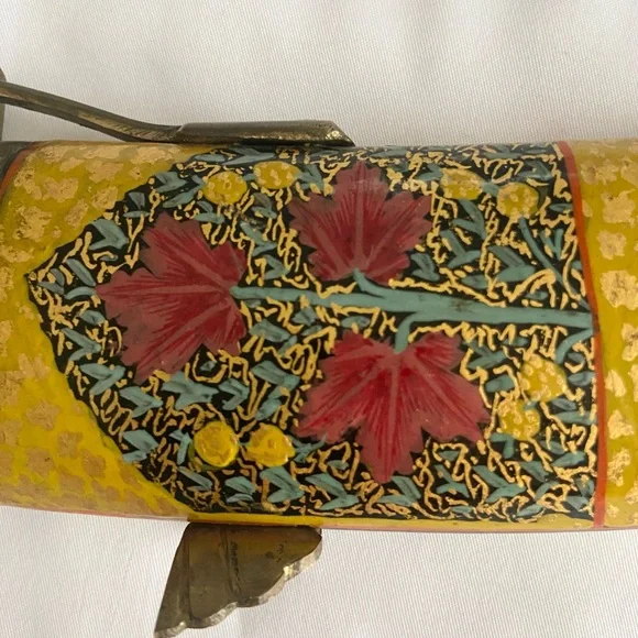 Vintage Fish Knife & Fork Carving Set in a fish shaped wood & brass stand - Picture 2 of 9